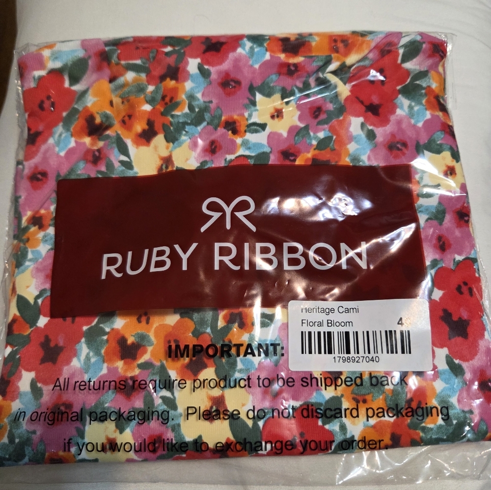 Ruby Ribbon Floral Bloom Cami